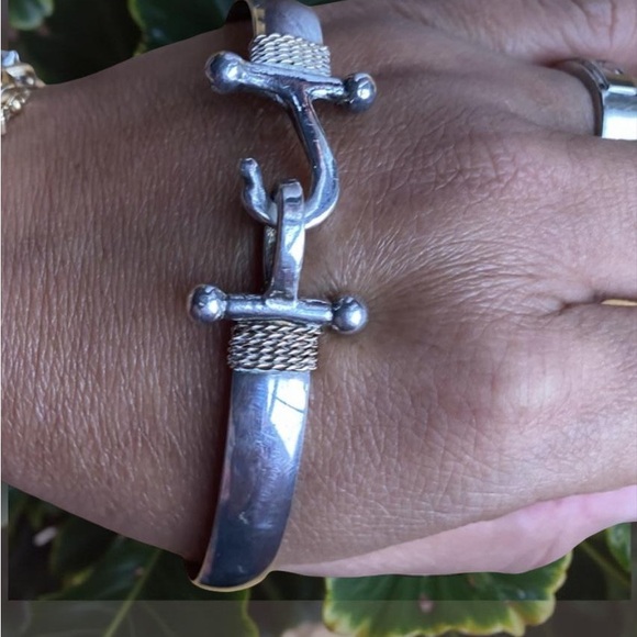 14k Gold & Sterling Silver Unisex Bracelet - Picture 3 of 17